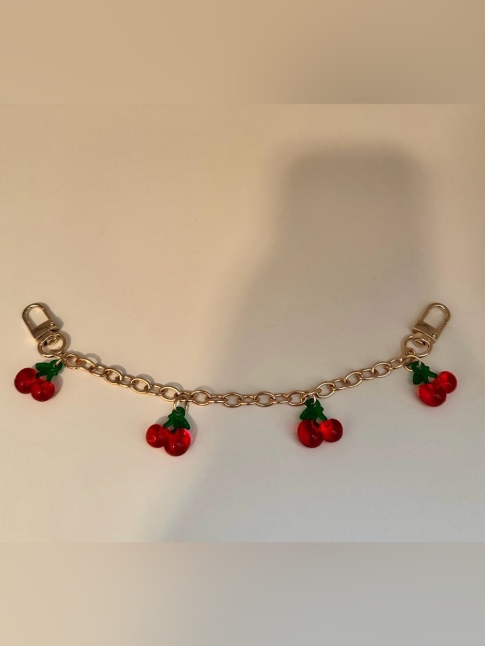 Cherry Accent Bag Chain - Gold